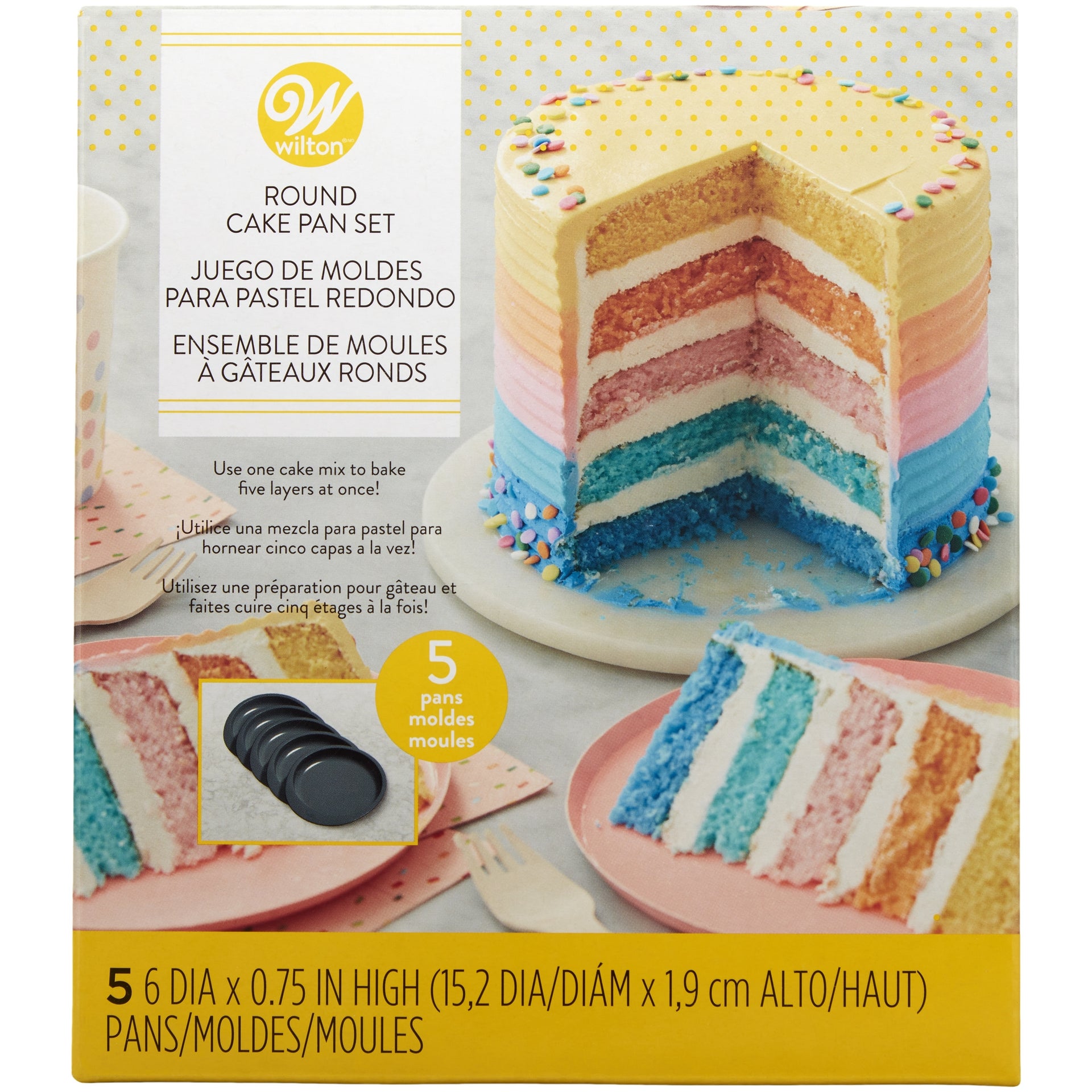 Wilton Moule Gâteaux à Etages 15cm set/5