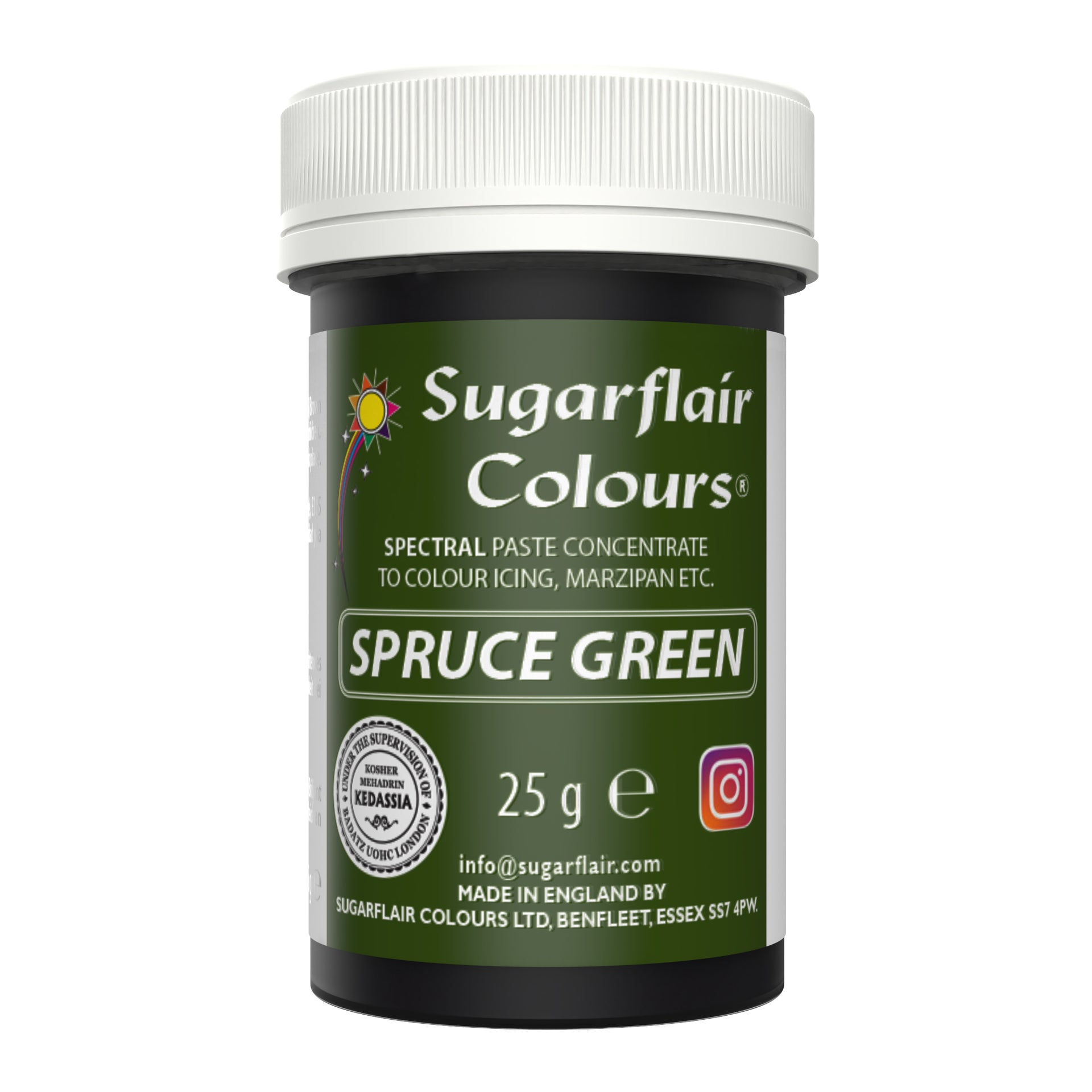 Sugarflair Paste Colour Spruce Green 25g