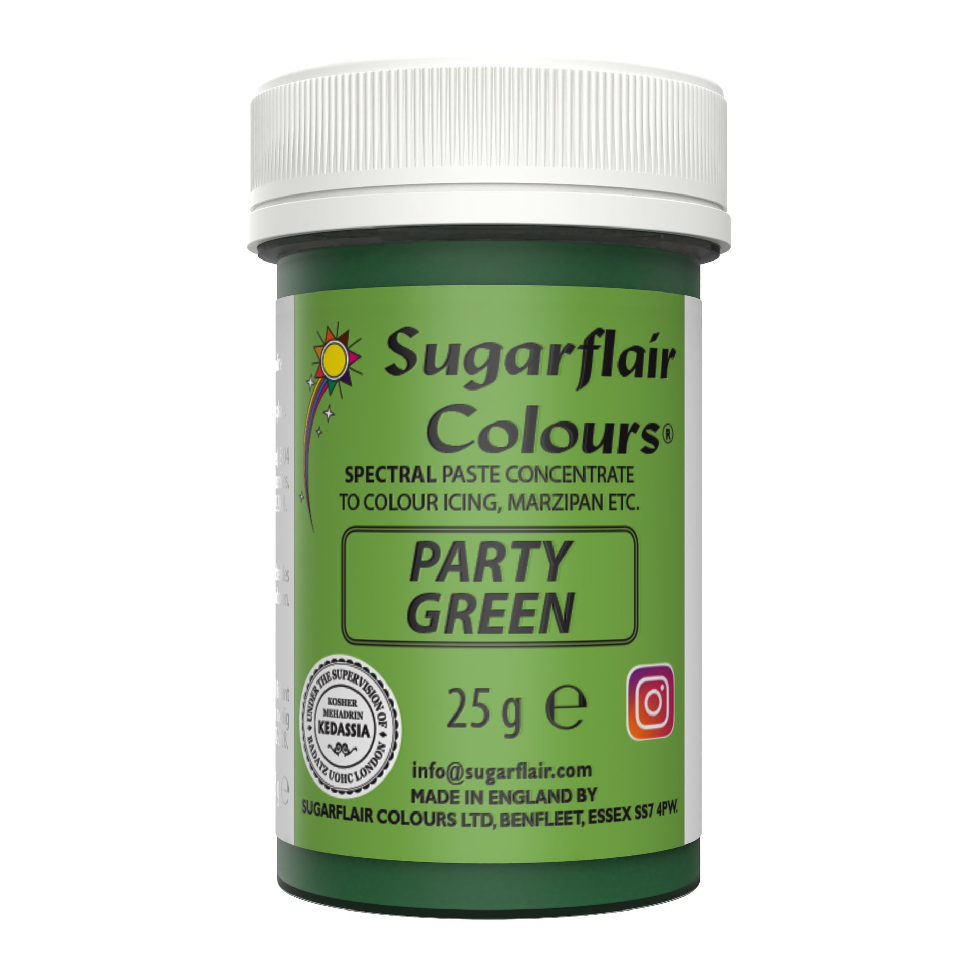 Sugarflair Paste Colour Party Green 25g