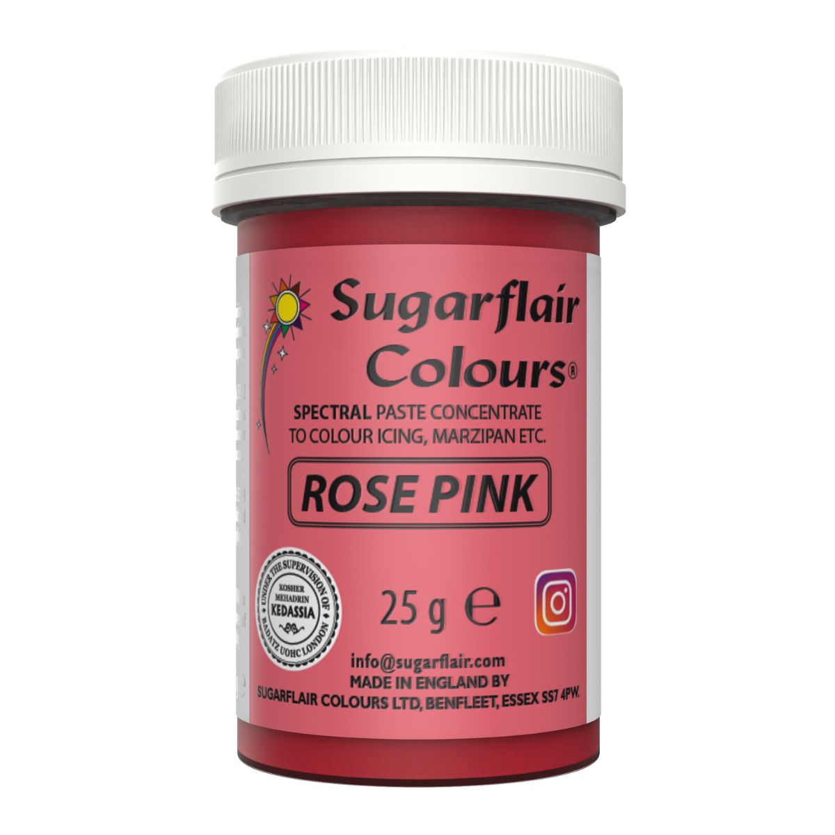 Sugarflair Pâte Colorante ROSE - 25g