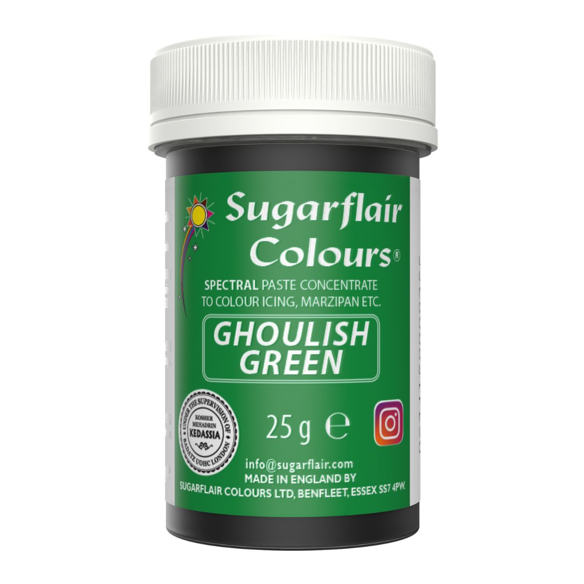 Sugarflair Paste Colour Ghoulish Green 25g