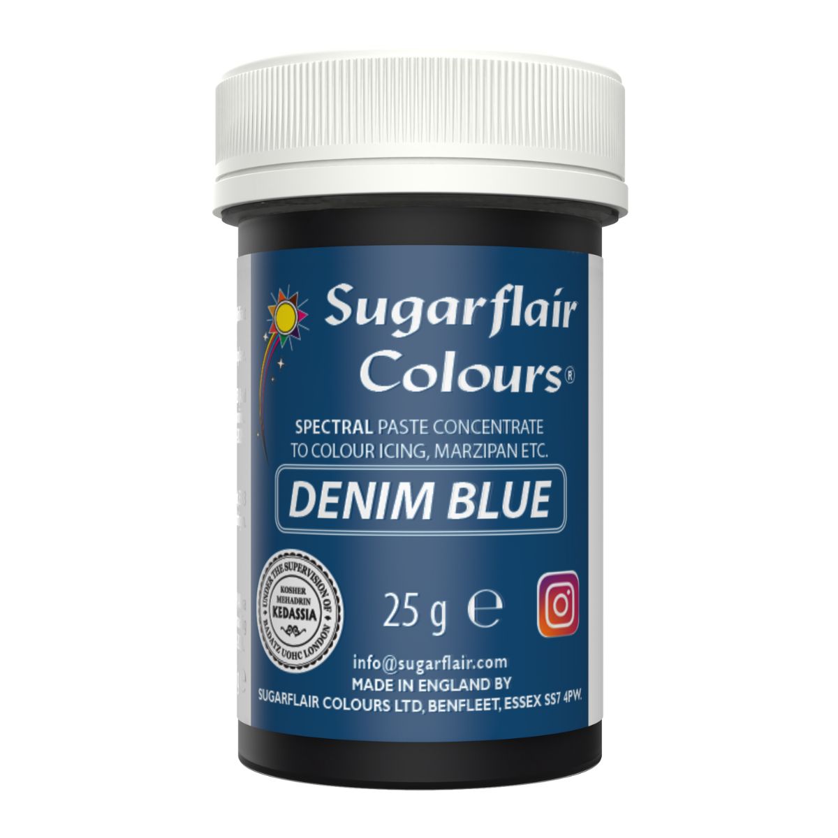 Sugarflair Paste Colour - Denim Blue - 25g