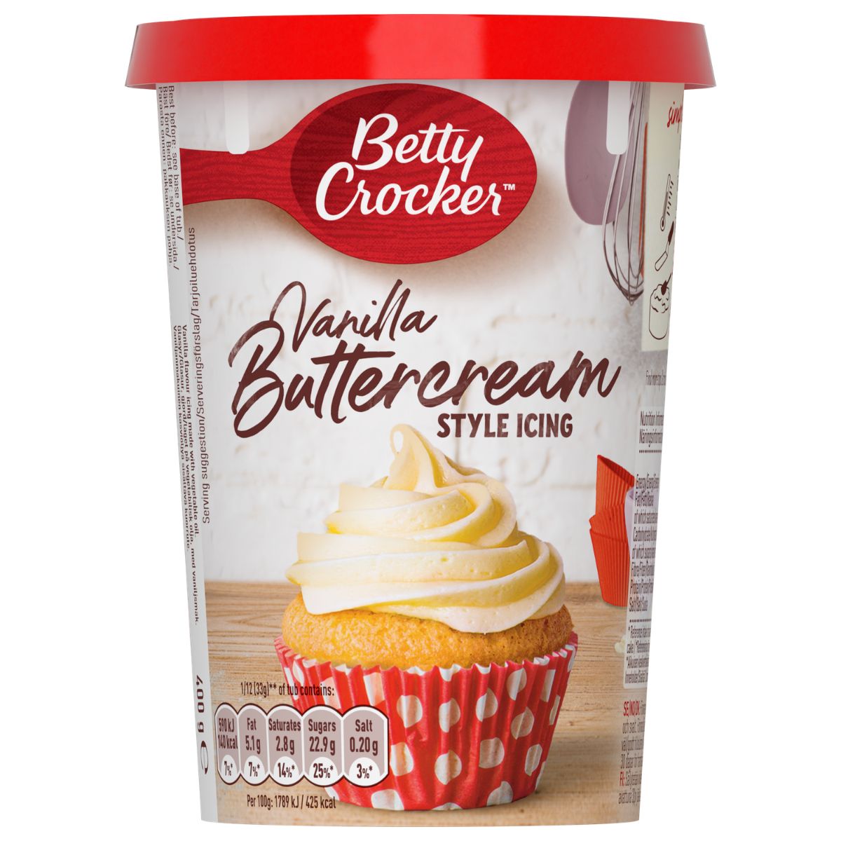 Betty Crocker Vanilla Buttercream Icing 400g