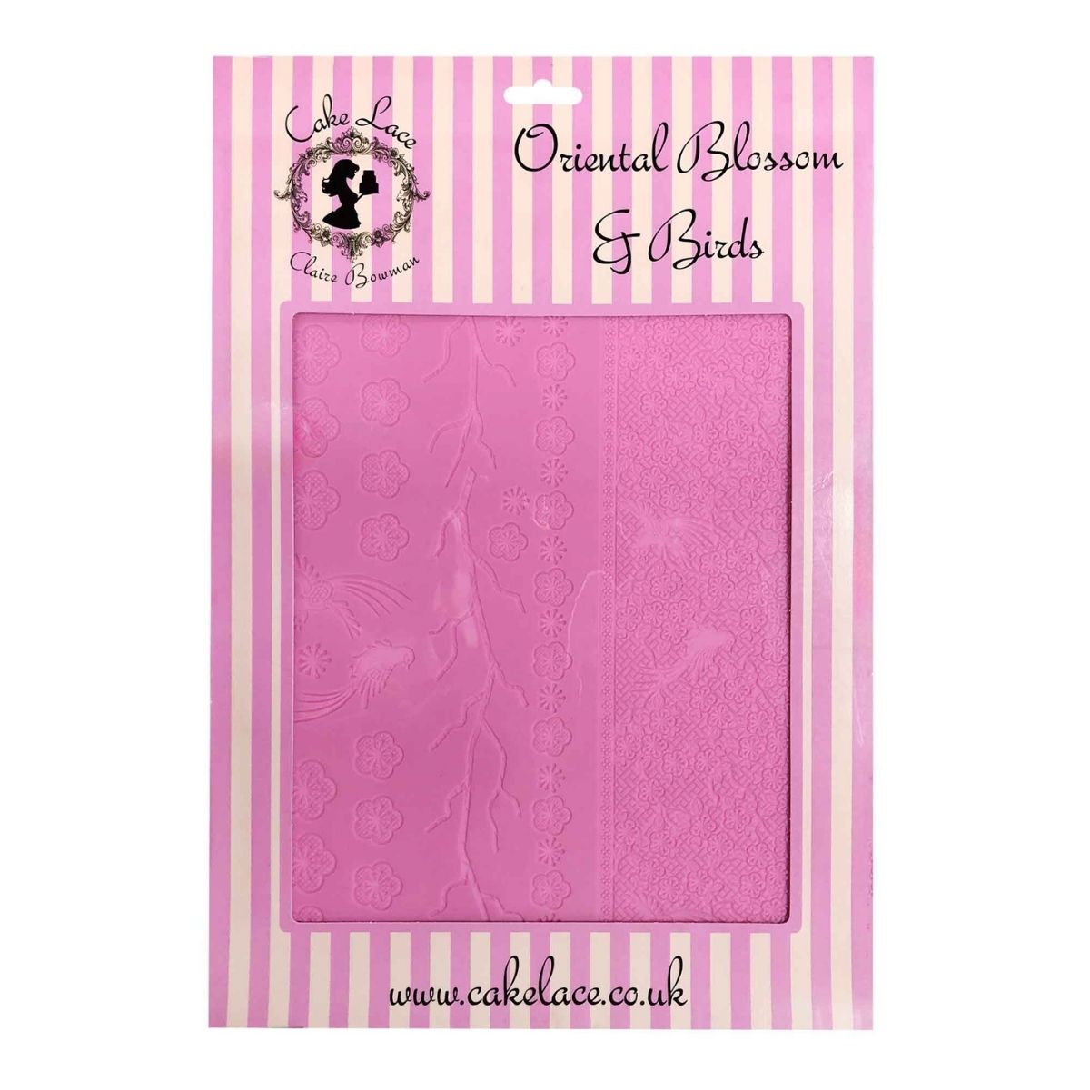 Cake Lace Mat - fleurs et oiseaux orientaux grand format