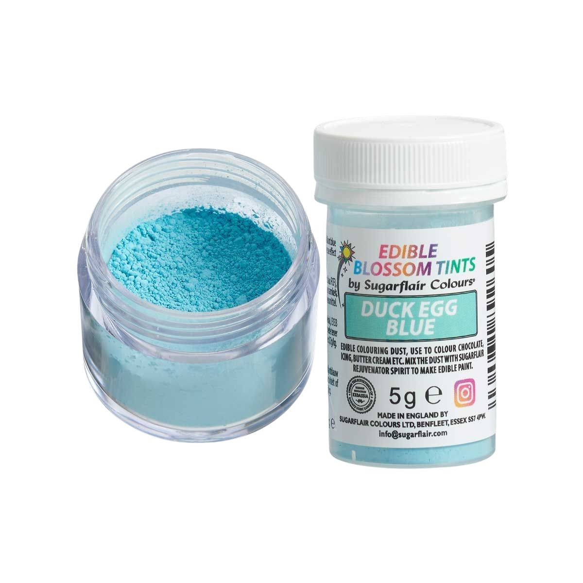 Sugarflair Blossom Tint Dust Duck Egg Bleu 5g