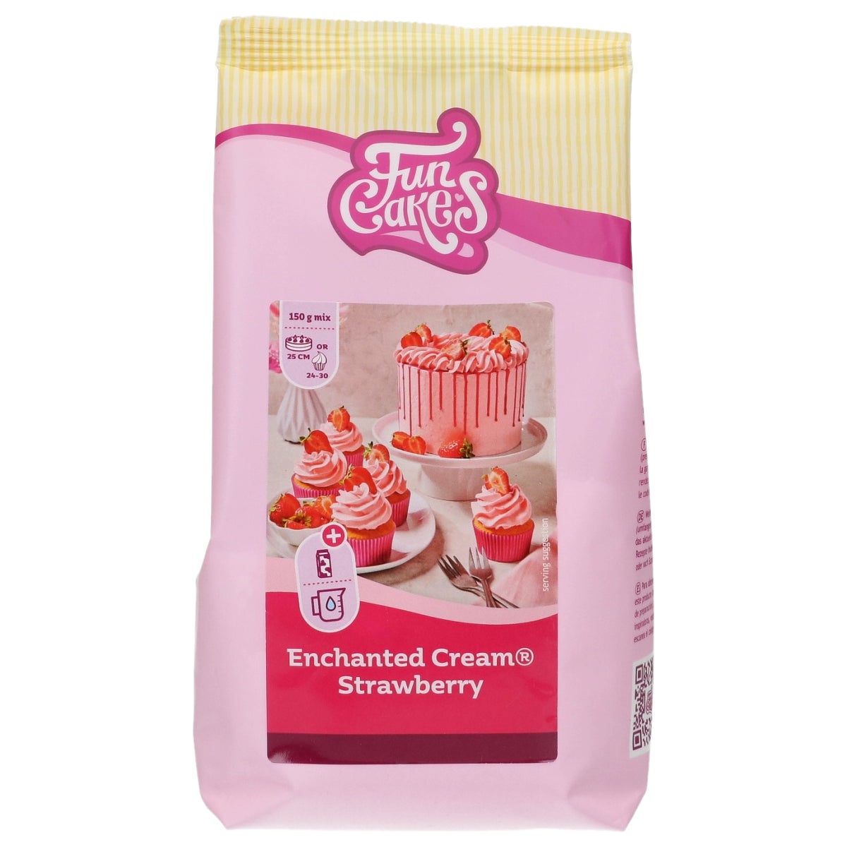 FunCakes Préparation pour Enchanted Cream® Fraise 450g