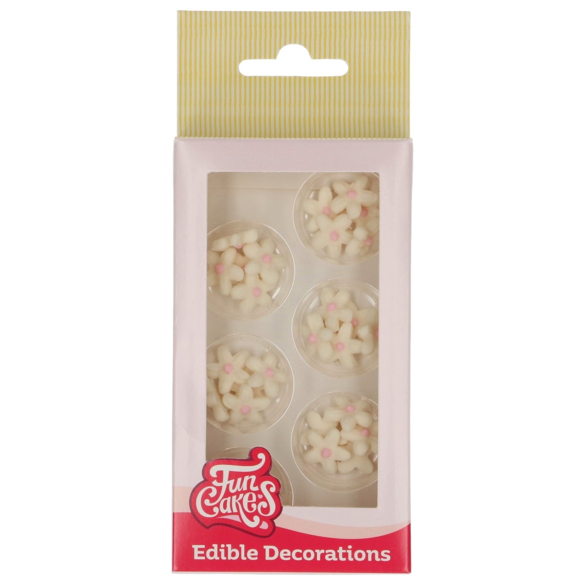 FunCakes Décorations en Pâte à Sucre Chrysanthèmes Blanc Rose Clair set/30