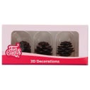 FunCakes Décorations en Chocolat Pommes de Pin 3D pk/3