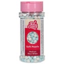 FunCakes Soft Pearls Medium Bleu/Blanc 60 g