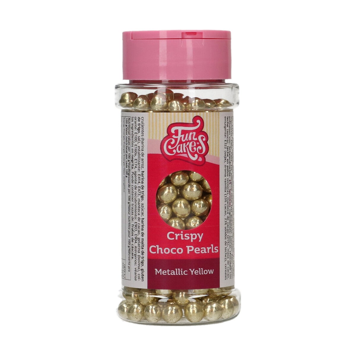 FunCakes Perles de Chocolat Croquant - Metallic Yellow 60g