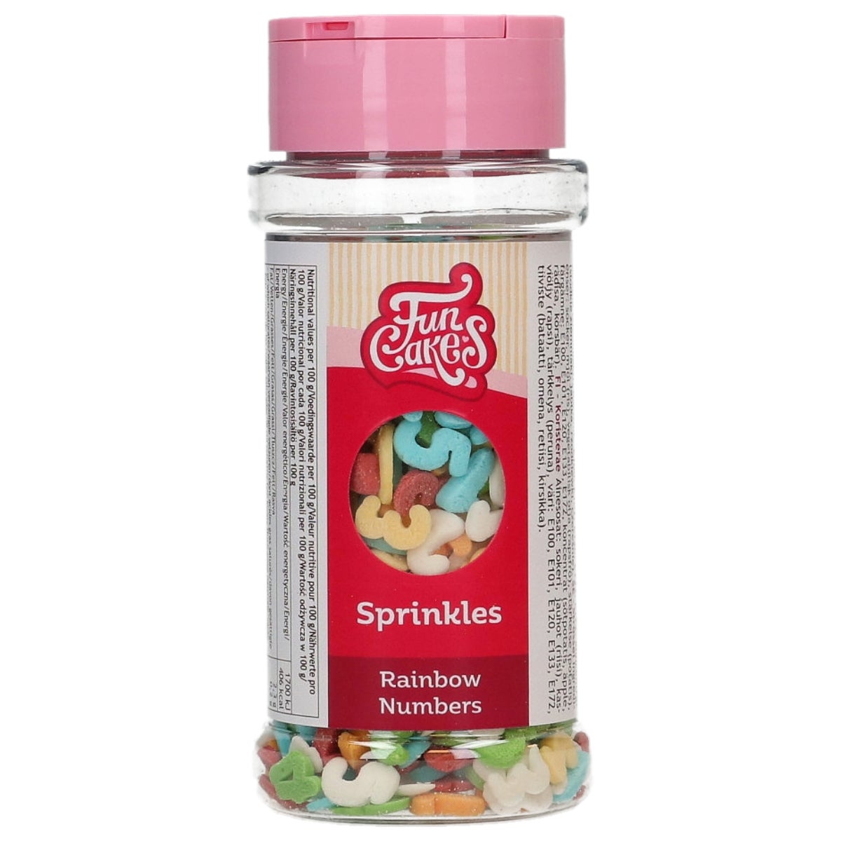 FunCakes Sprinkle Mix Chiffres Arc-en-ciel 50g