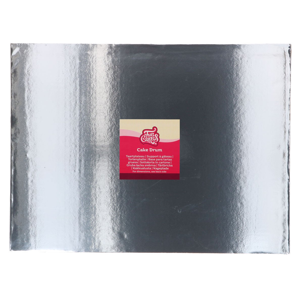 FunCakes Cake Drum Rectangle 40x30cm Argent 20mm