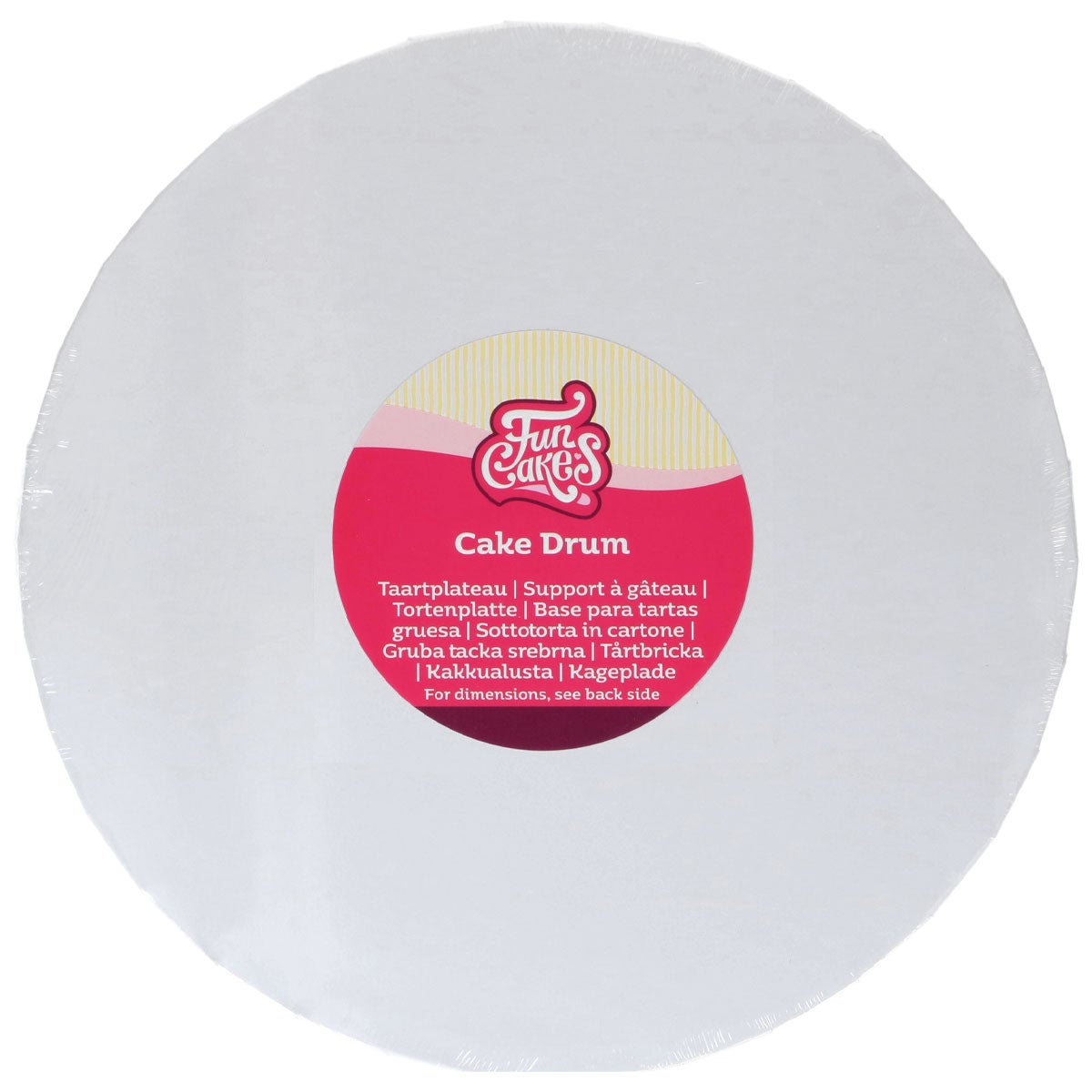 FunCakes Cake Drum Rond Ø25cm Blanc 20mm