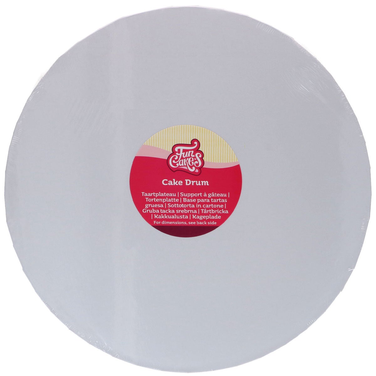 FunCakes Cake Drum Rond Ø32,5cm Blanc 20mm