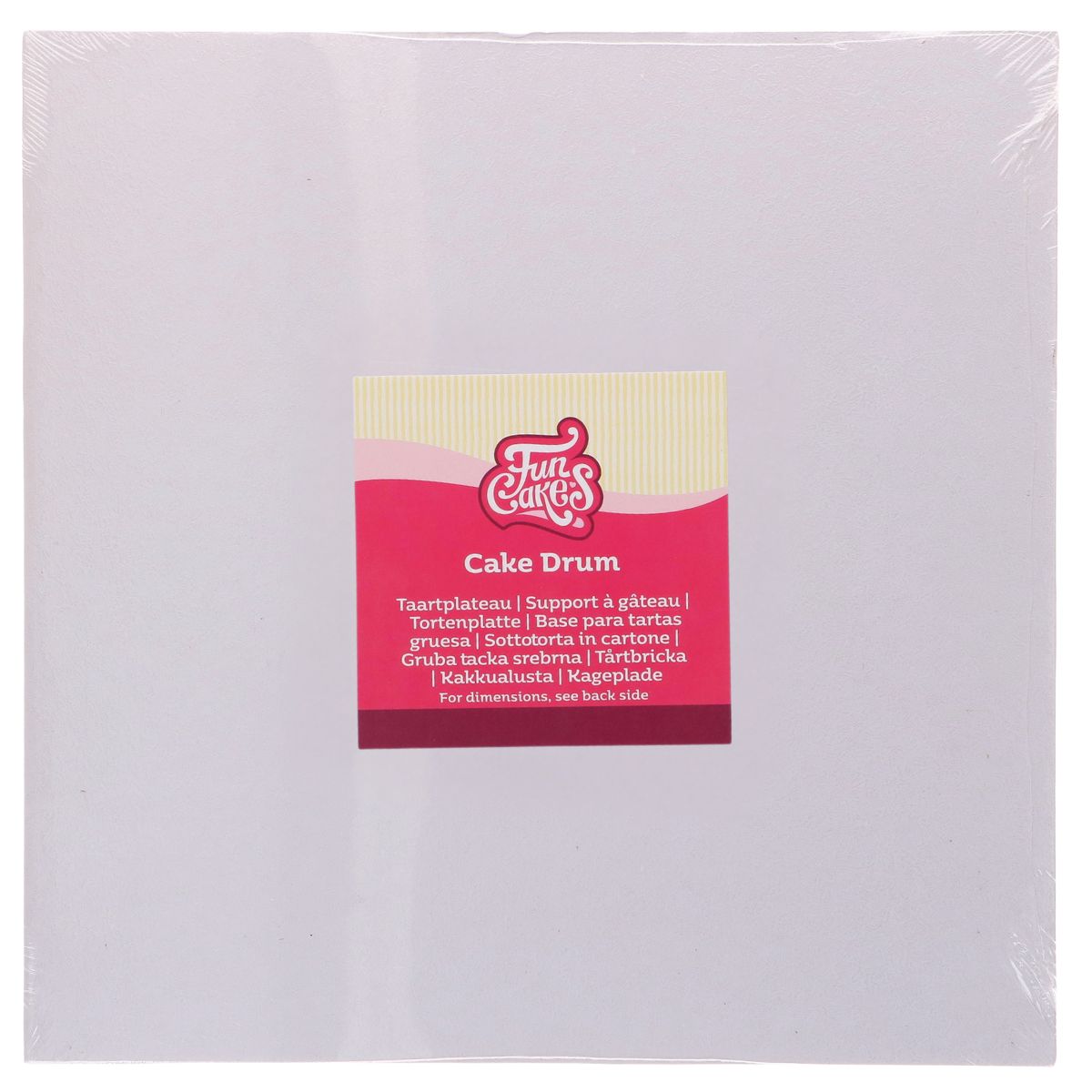FunCakes Cake Drum Carré Blanc 27,5cm