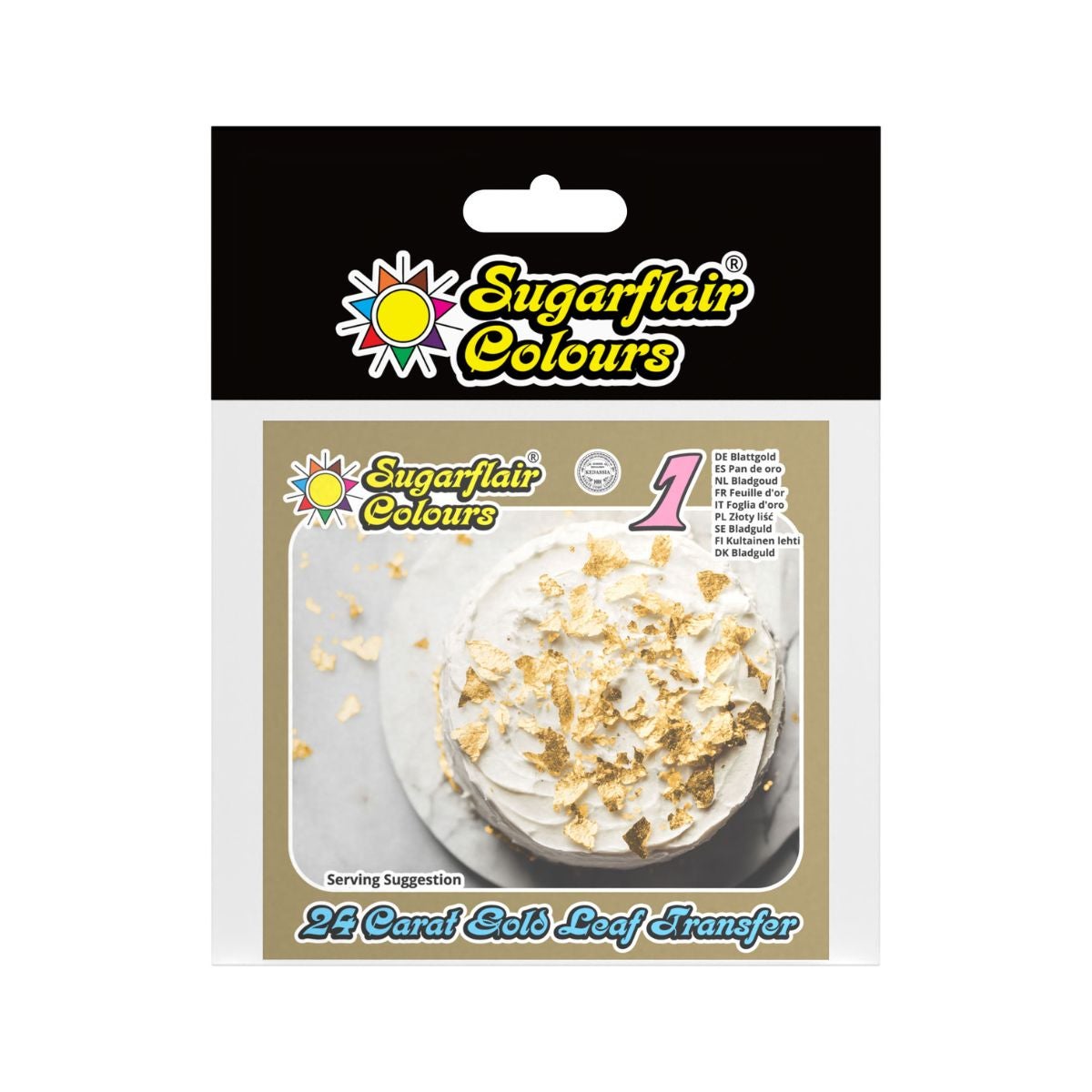 Sugarflair 24 Carat Gold Leaf Transfer