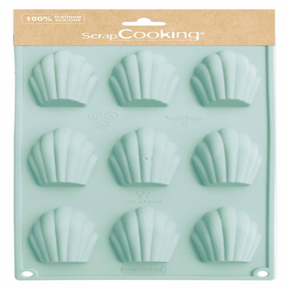 Scrapcooking Moule en Silicone à Madeleines - 9 cavités 