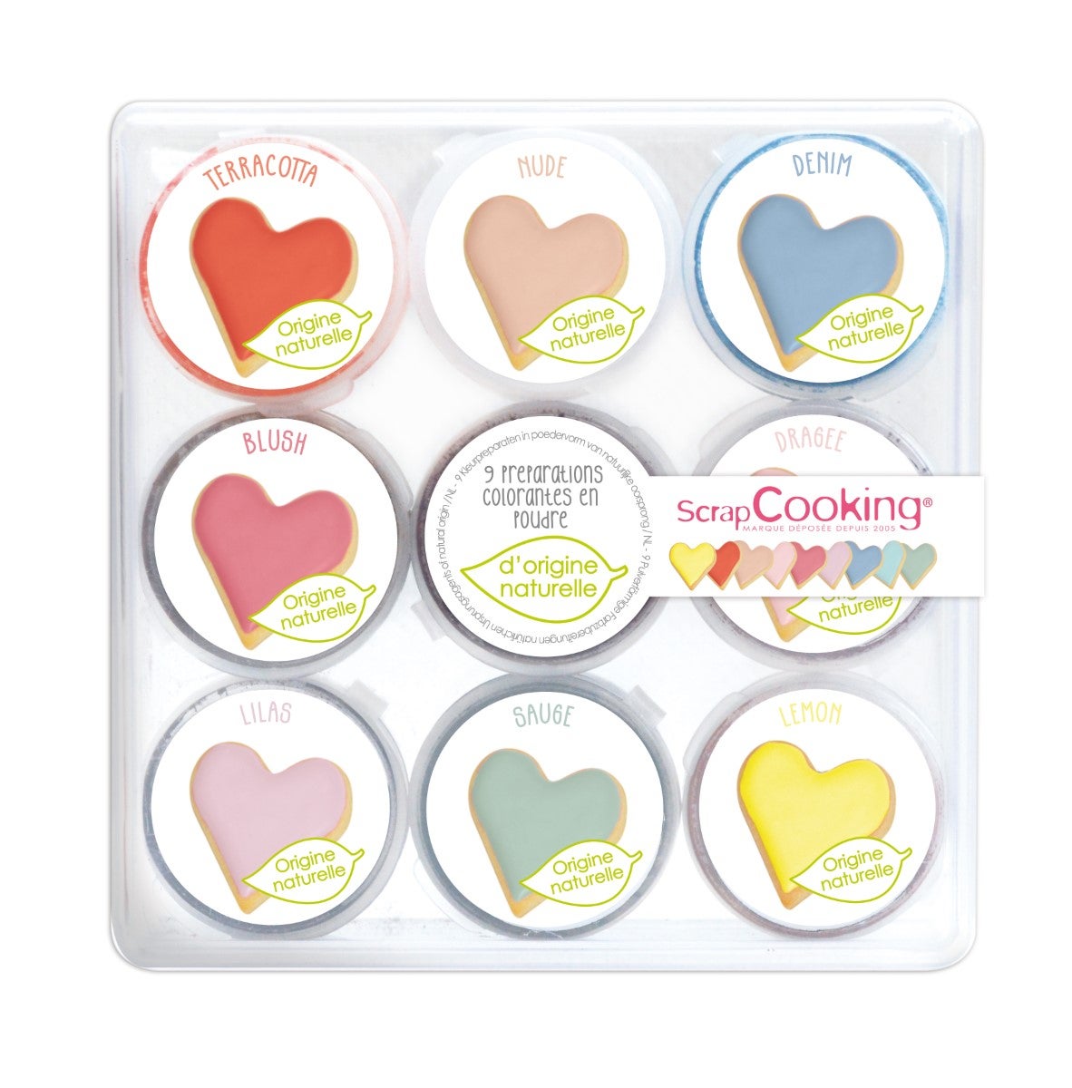 Scrapcooking Colorant Alimentaire en Poudre - Naturel 9x2g