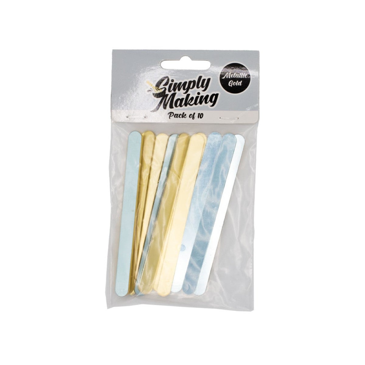 Simply Making Cakesicle Sticks pk/10 - Or Miroité - 113mm