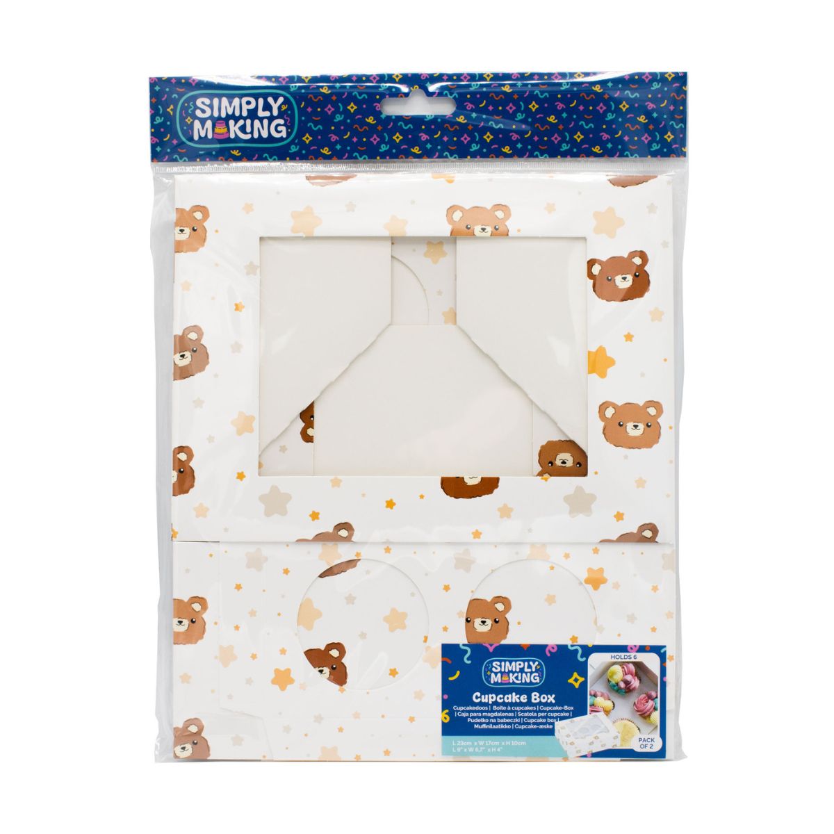 Simply Making Boîte à Cupcakes Baby Bears and Stars 6 pk/2