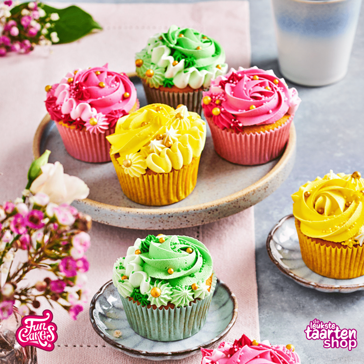 Lente Pastel Cupcakes