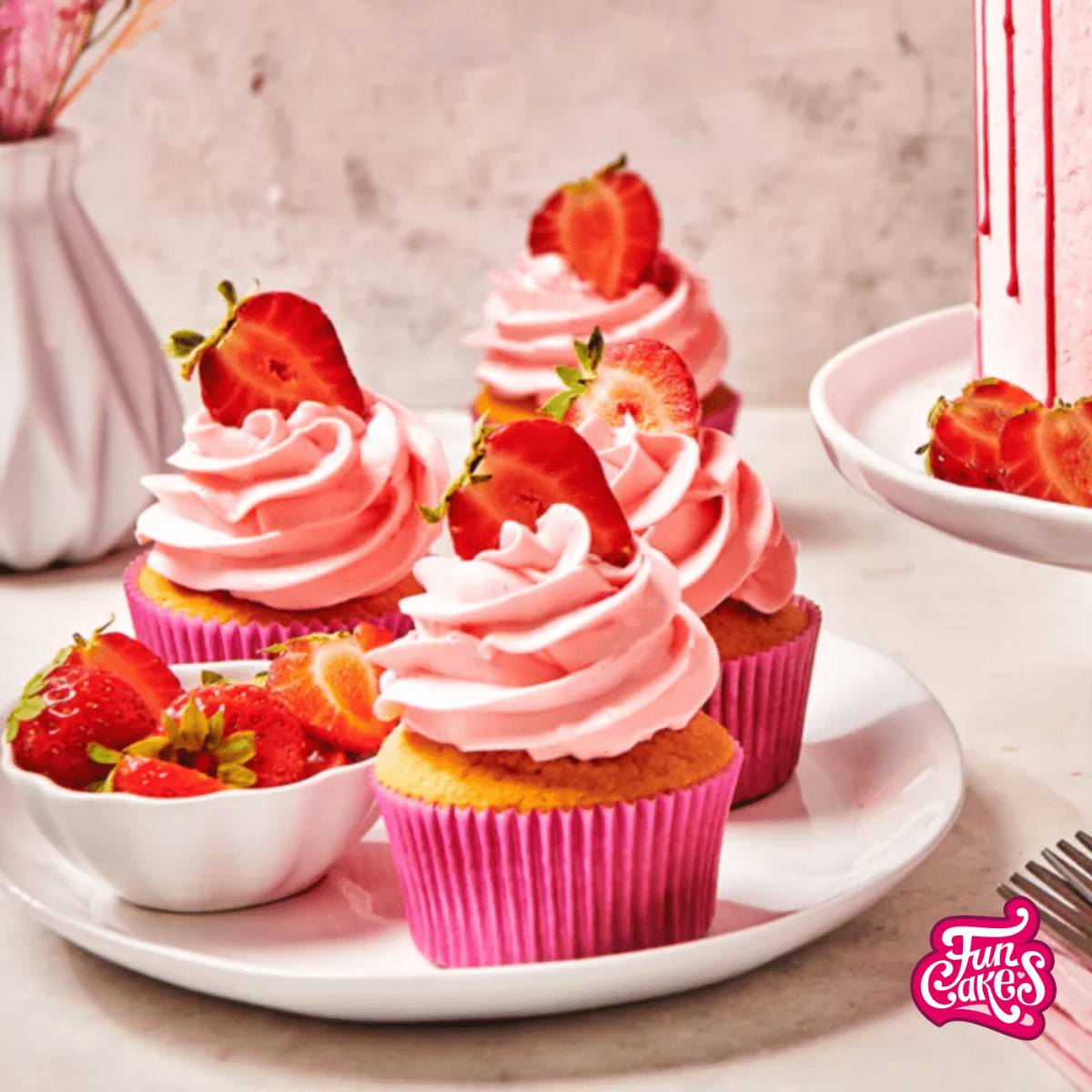 Aardbeiencupcakes