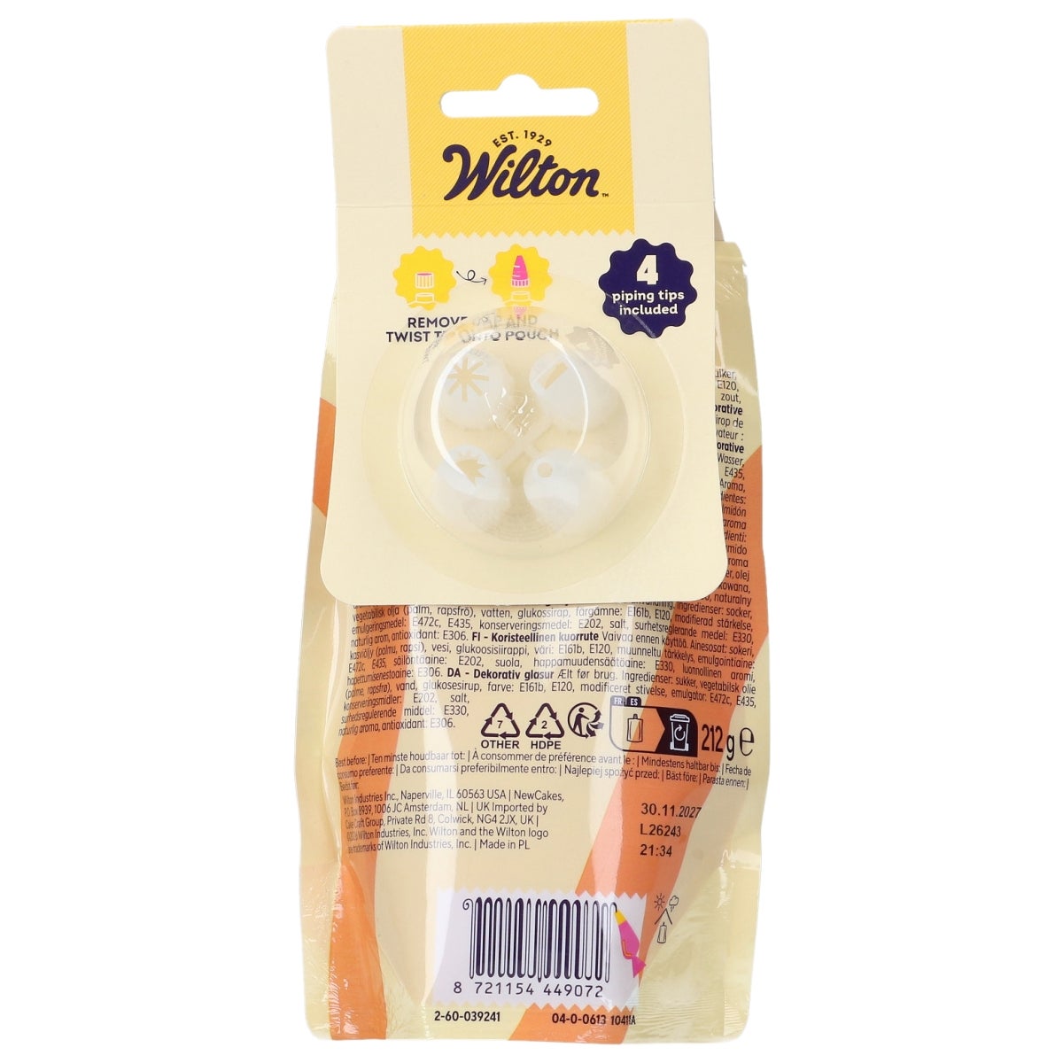 Wilton Glaçage Décoration Orange 212g