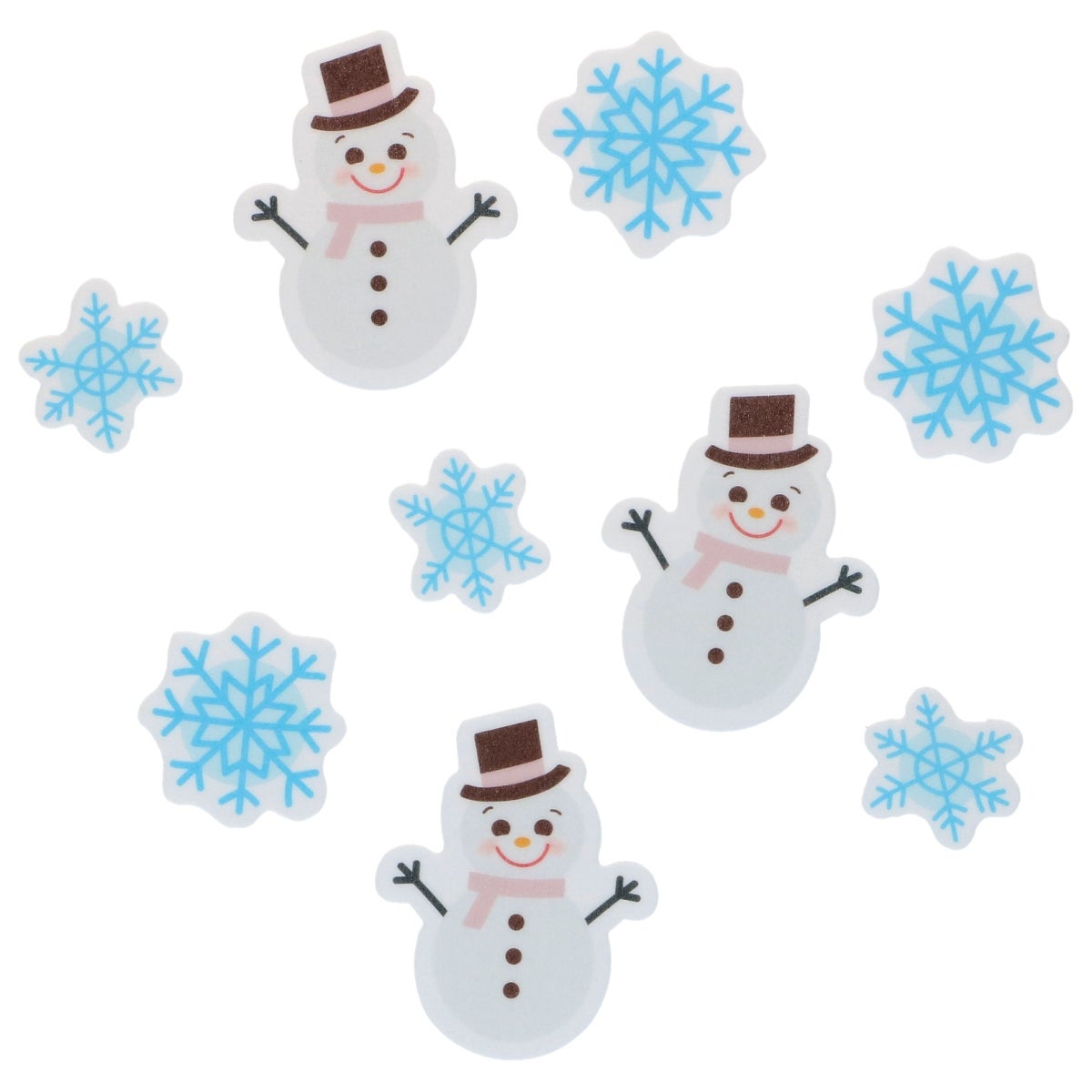 Wilton Décorations en Papier Bonhommes & Flacons de Neige set/9
