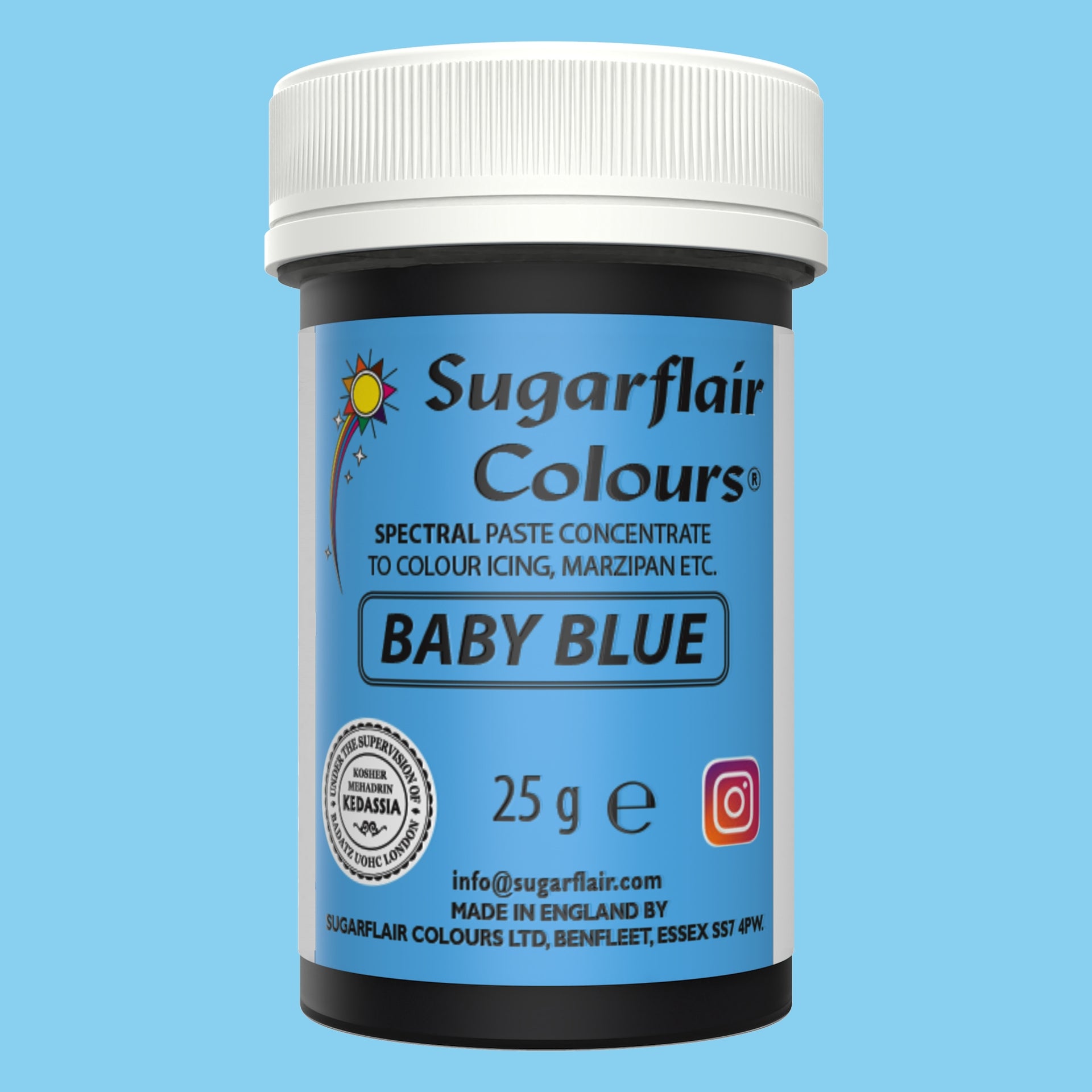 Sugarflair Paste Colour Baby Blue 25g