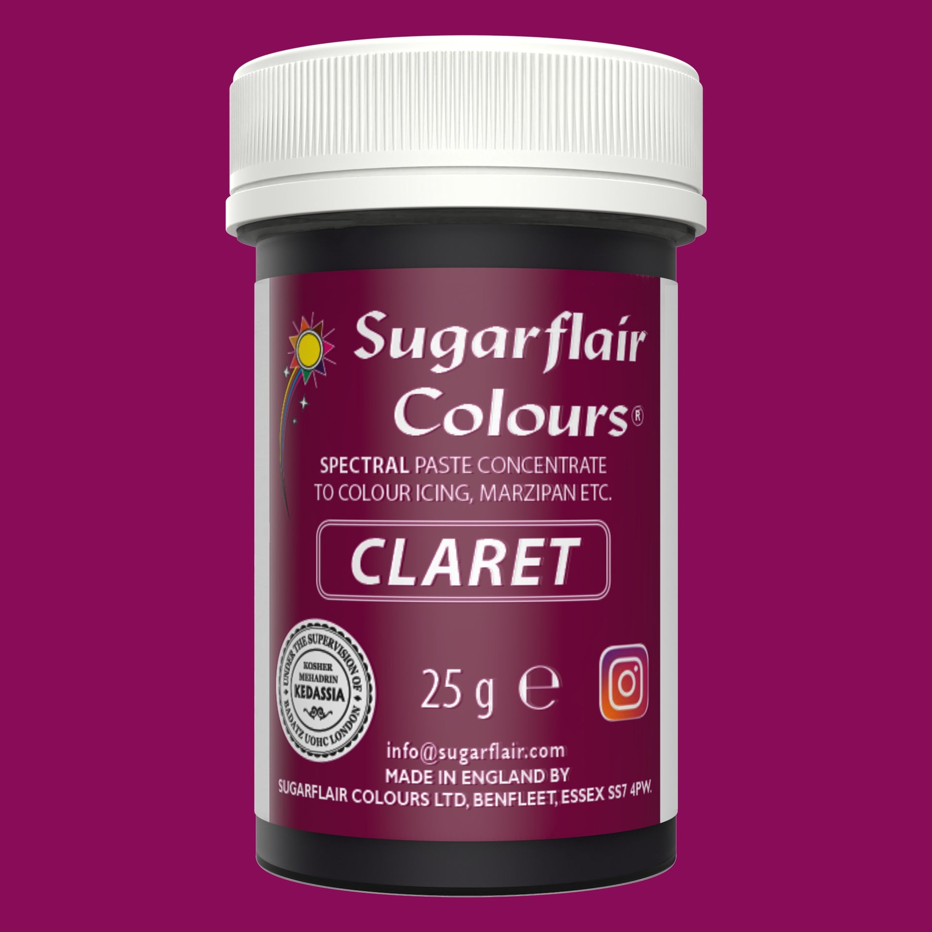 Sugarflair Paste Colour Claret 25g
