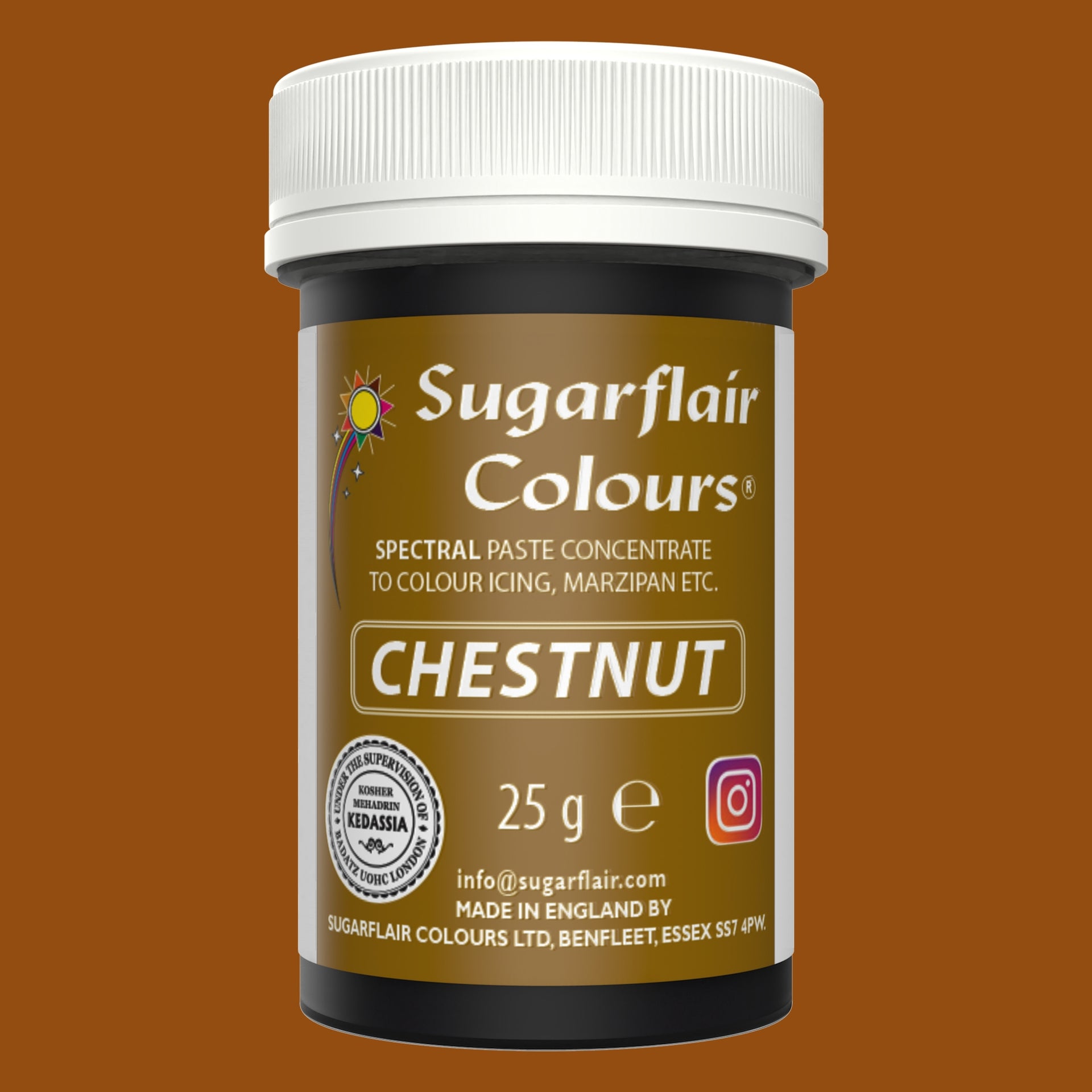 Sugarflair Paste Colour Chestnut 25g