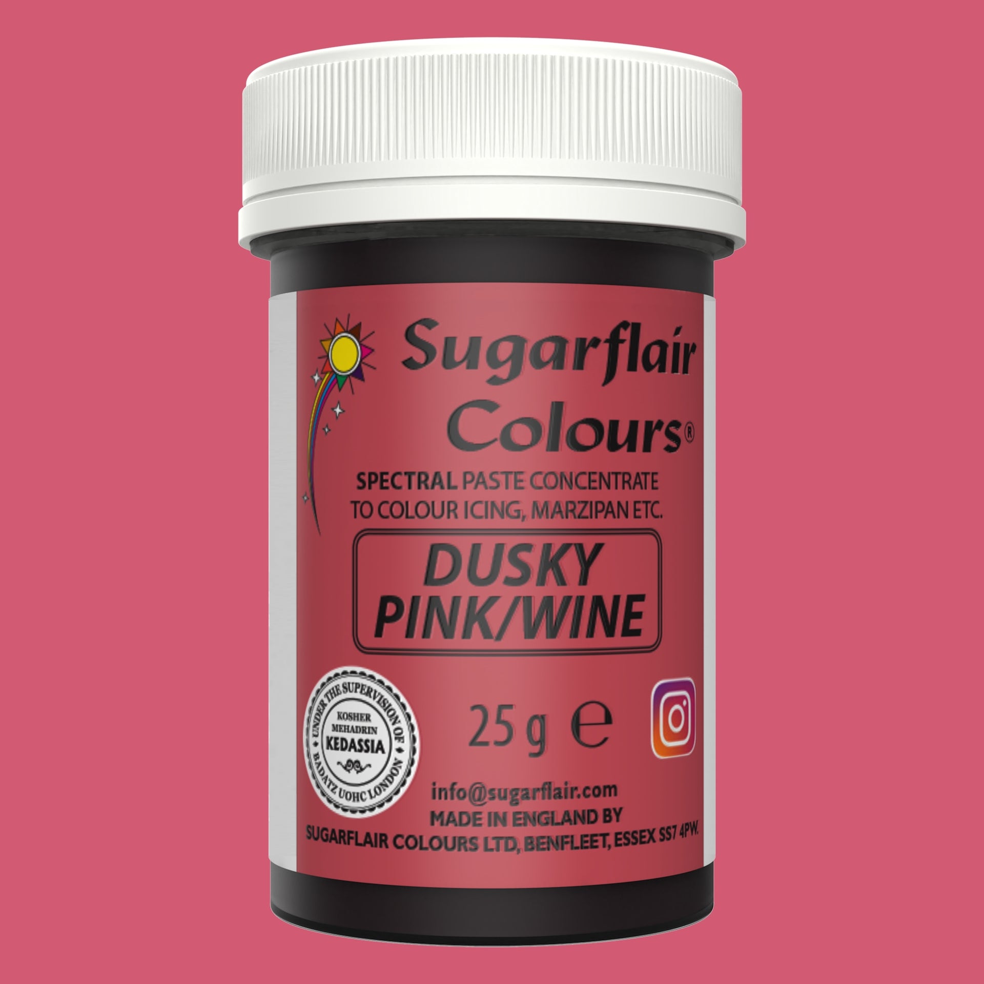 Sugarflair Paste Colour Dusky Pink/Wine 25g