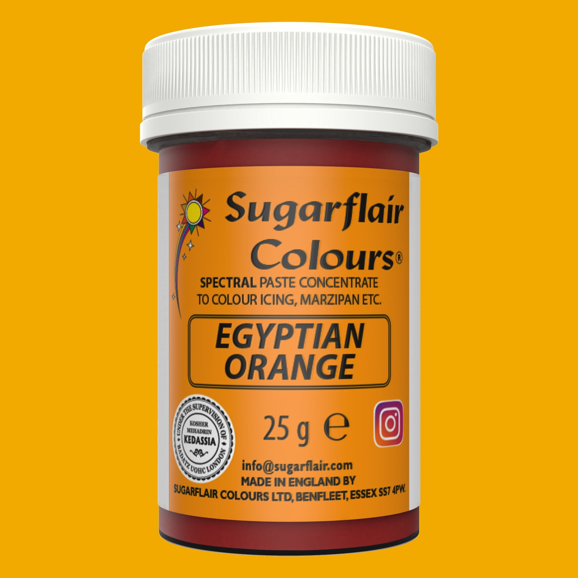 Sugarflair Paste Colour Egyptian Orange 25g
