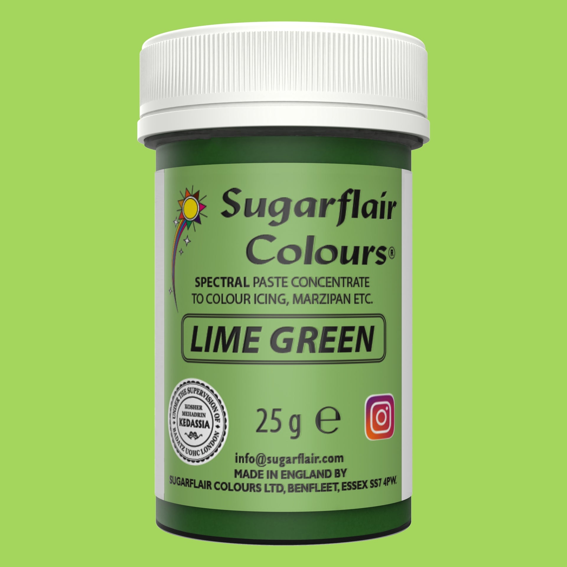 Sugarflair Paste Colour Lime Green 25g