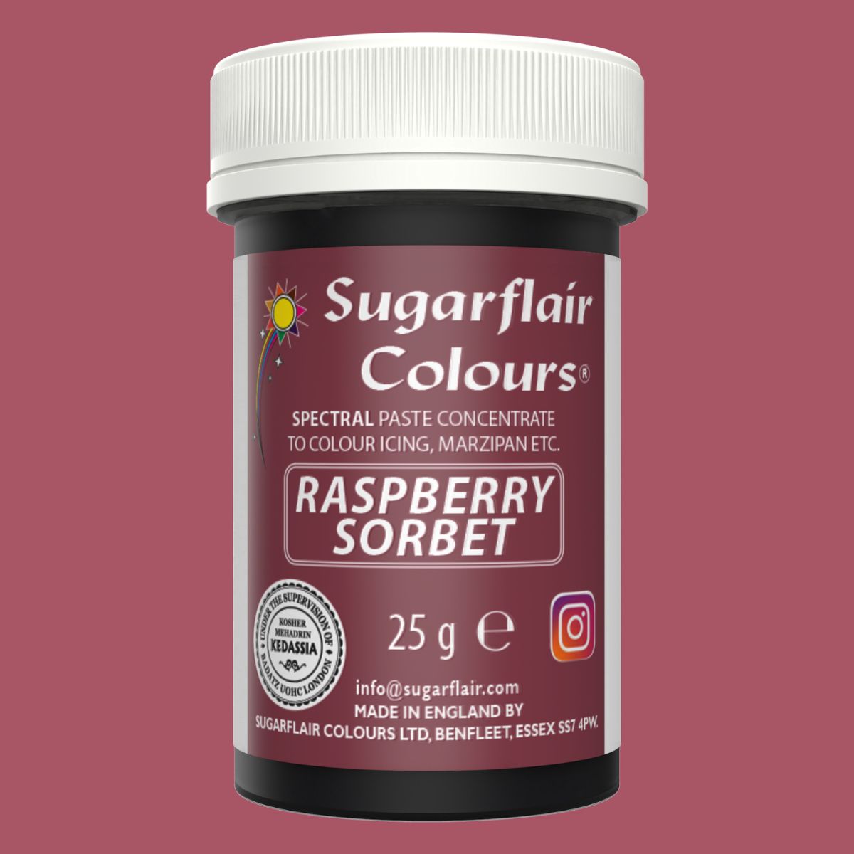 Sugarflair Paste Colour Raspberry Sorbate 25g