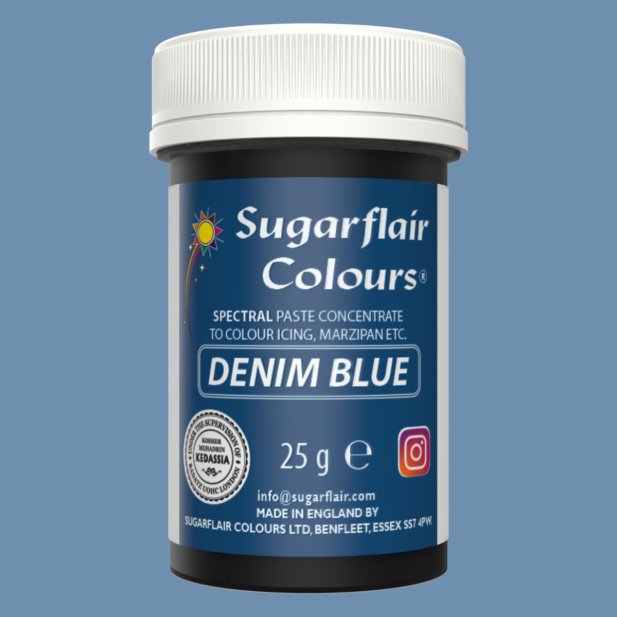 Sugarflair Paste Colour Denim Blue 25g