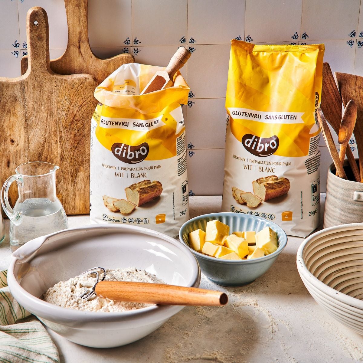 Dibro Sans Gluten Mix pour Pain Blanc et Pâtisserie 1kg