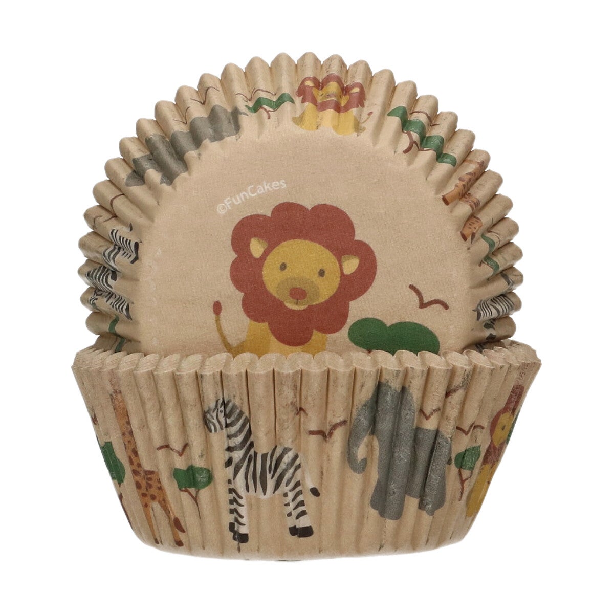 FunCakes Caissettes à cupcake Animaux Safari pk/48
