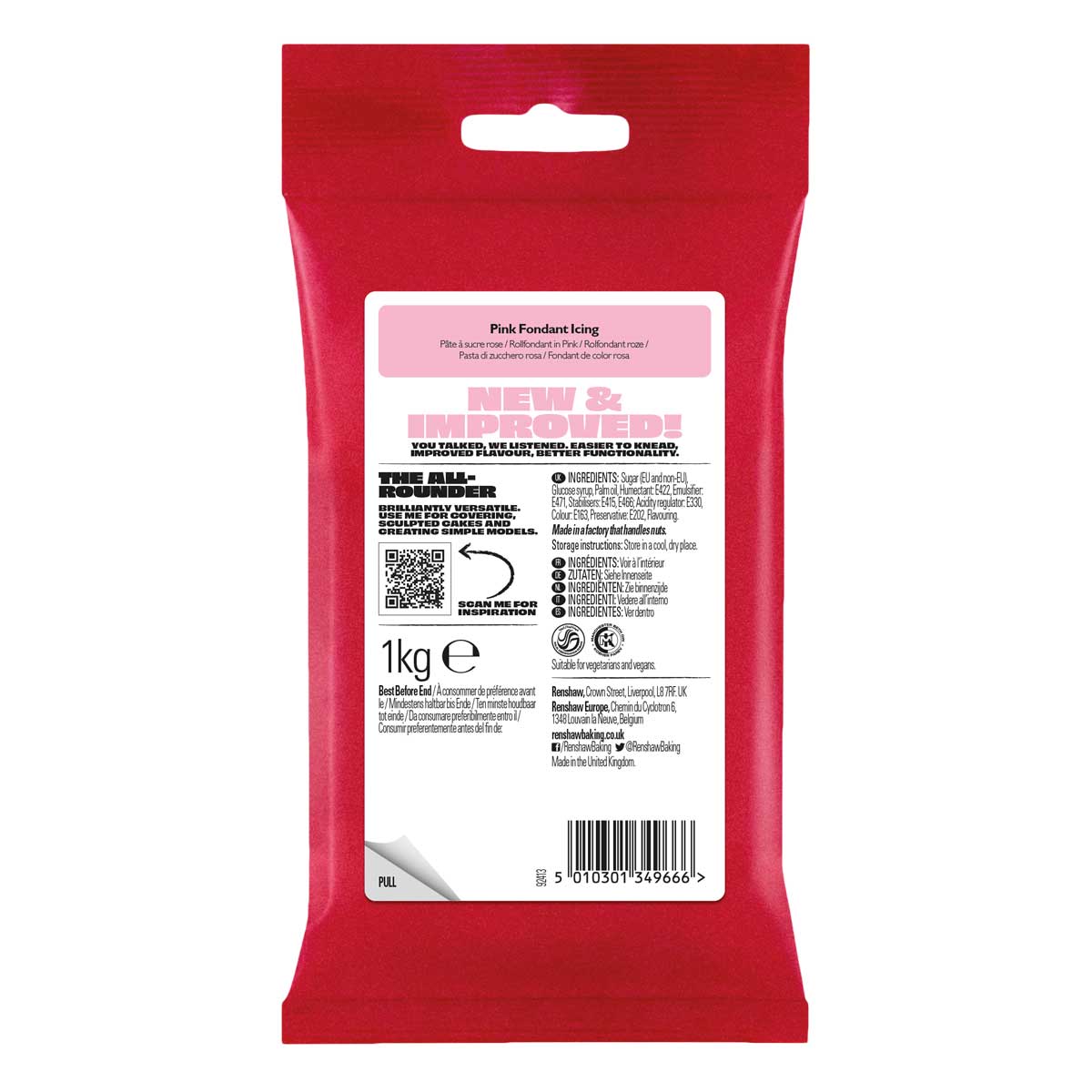 Renshaw Fondant Pink 1kg