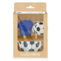 ScrapCooking Baking Cups & Toppers Football set/24