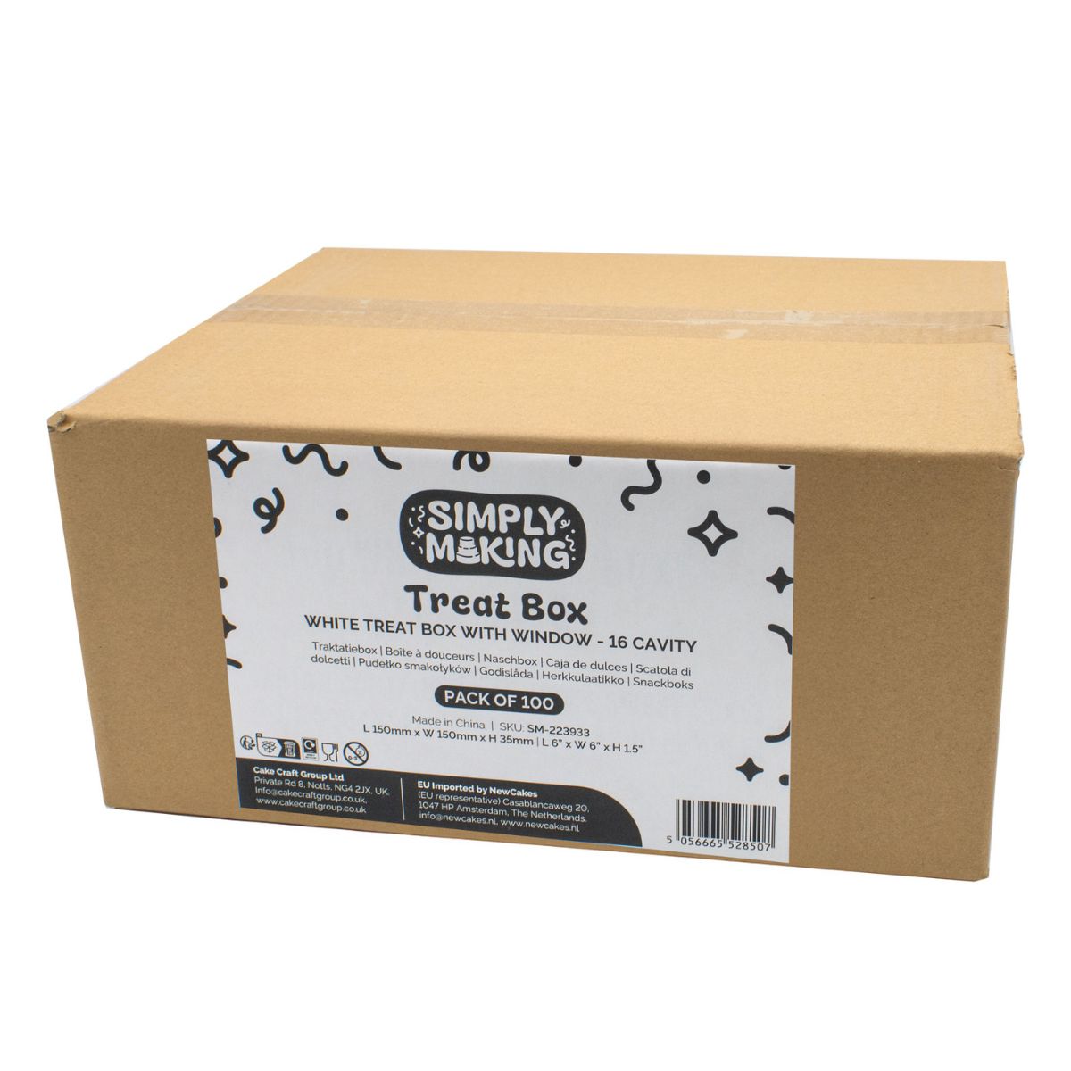 Simply Making Boîte à Friandises et Inserts Blanches 16 Cavités pk/100