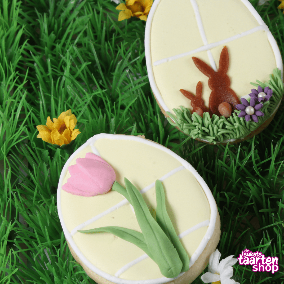 Paaskoekjes met Fondant Bloemen