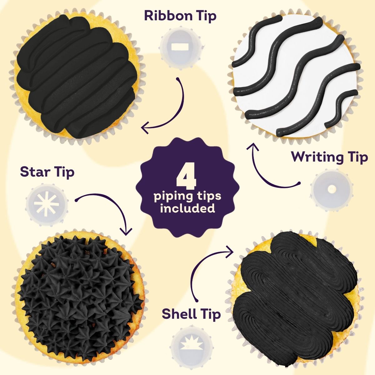 Wilton Glaçage Décoration Noir 212g