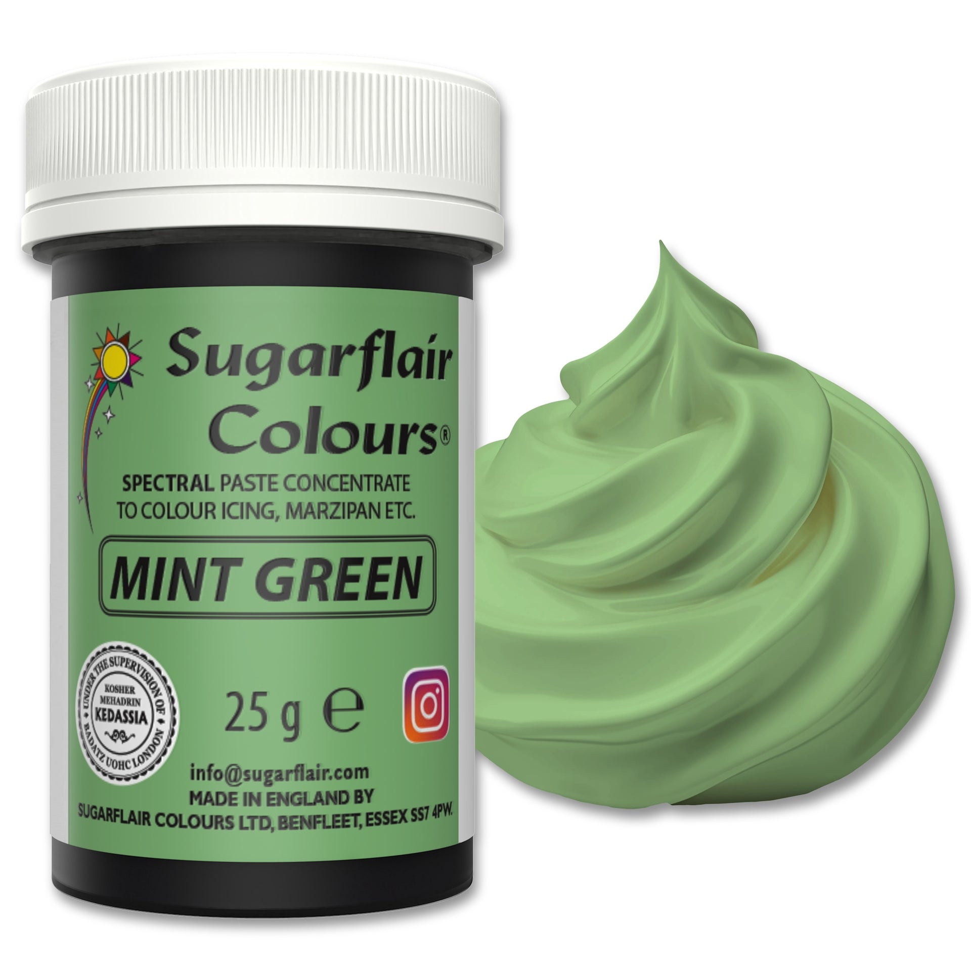 Sugarflair Paste Colour Menthe Green 25g