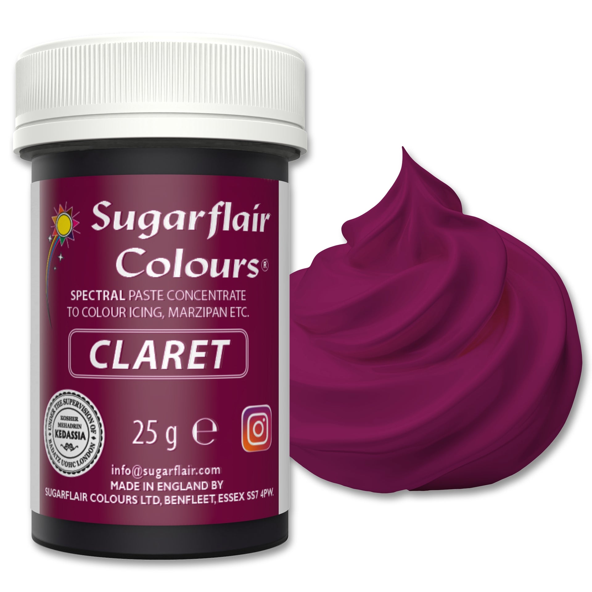 Sugarflair Paste Colour Claret 25g