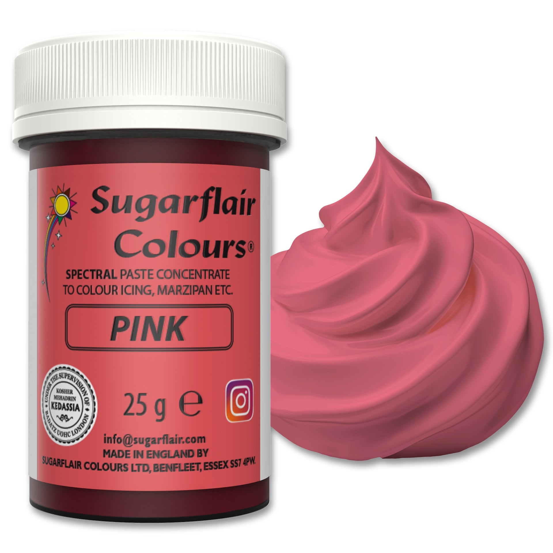 Sugarflair Paste Colour Rose 25g