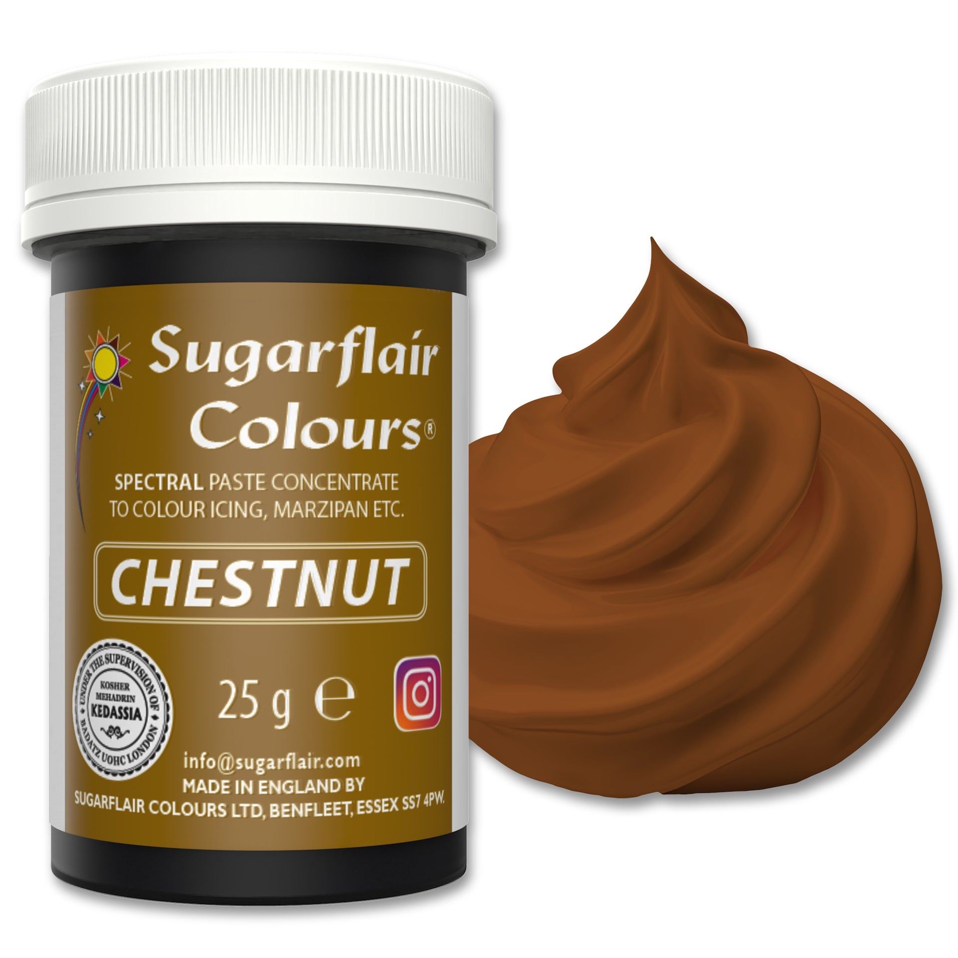 Sugarflair Paste Colour Chestnut 25g
