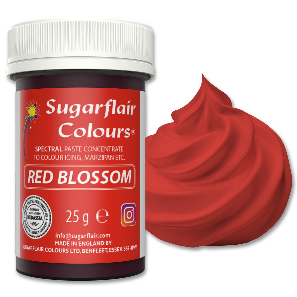 Sugarflair Paste Colour Red Blossom 25g