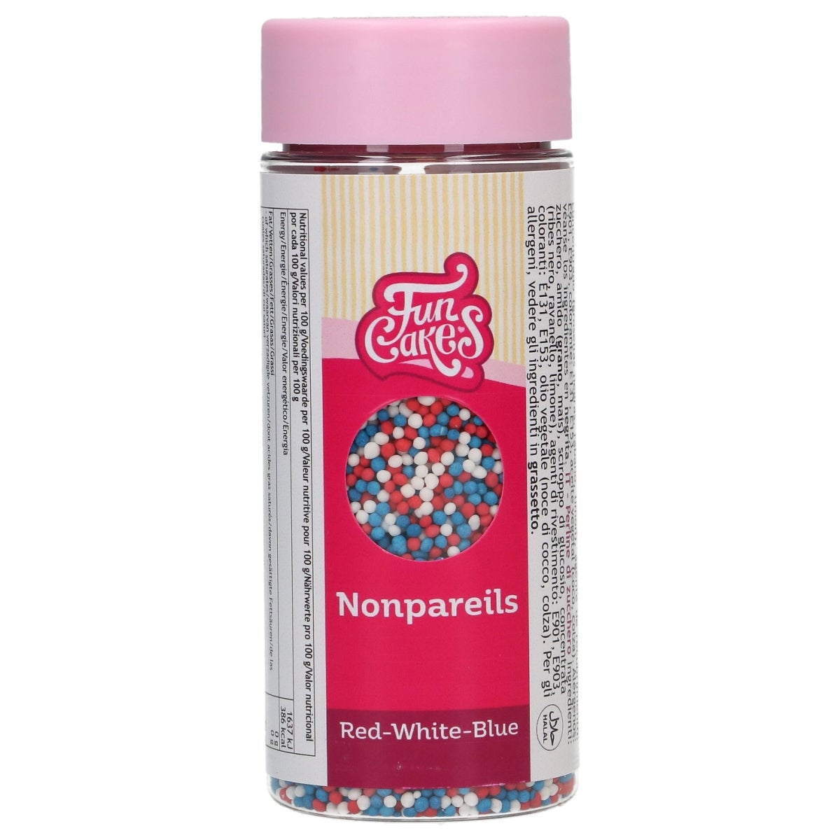 FunCakes Nonpareils Rouge-Blanc-Bleu 80g