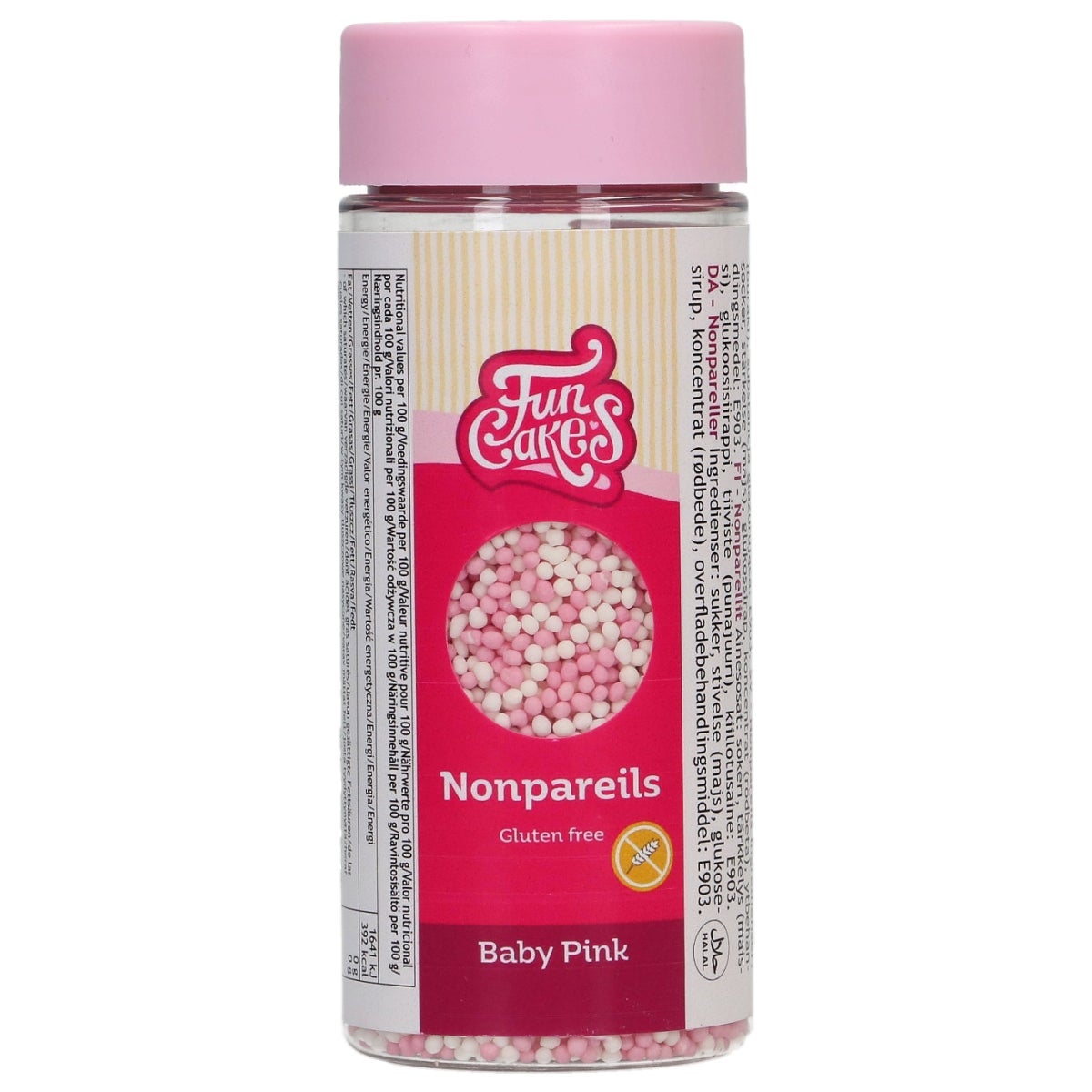 FunCakes Nonpareils Sans Gluten Baby Rose 80g